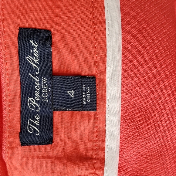 J Crew Pencil Skirt Salmon Pink Size 4 - Picture 4 of 4